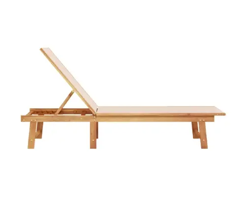 Sauļošanās Zvilnis, Krēmkrāsas, Akācijas Masīvkoks, Tekstilēns Vidaxl