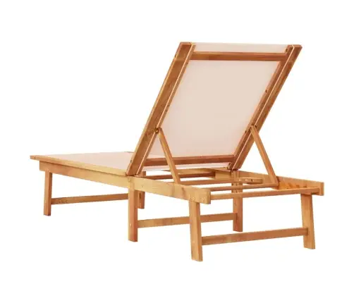 Sauļošanās Zvilnis, Krēmkrāsas, Akācijas Masīvkoks, Tekstilēns Vidaxl