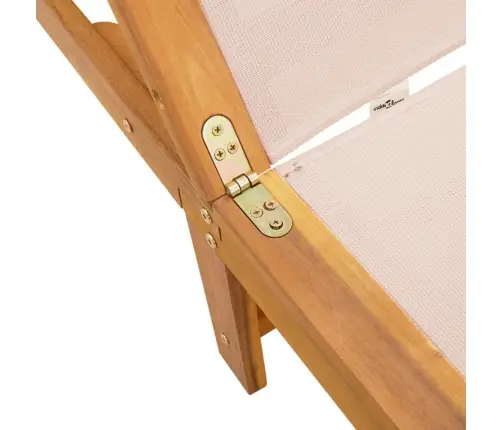 Sauļošanās Zvilnis, Krēmkrāsas, Akācijas Masīvkoks, Tekstilēns Vidaxl