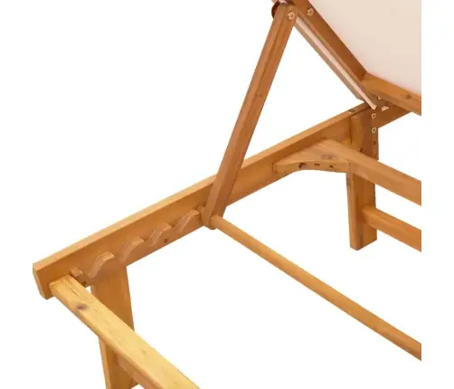 Sauļošanās Zvilnis, Krēmkrāsas, Akācijas Masīvkoks, Tekstilēns Vidaxl