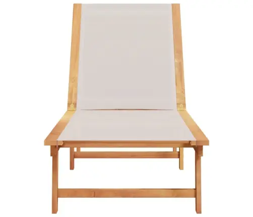 Sauļošanās Zvilnis, Pelēks, Akācijas Masīvkoks, Tekstilēns Vidaxl