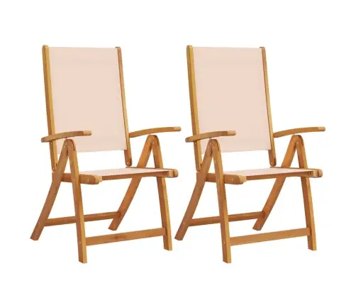 Sulankstomos Sodo Kėdės, 2Vnt., Akacijos Masyvas Ir Tekstilenas