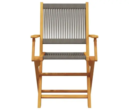 Sodo Valgomojo Komplektas, 5 Dalių, Pilkas, Pp Ir Mediena