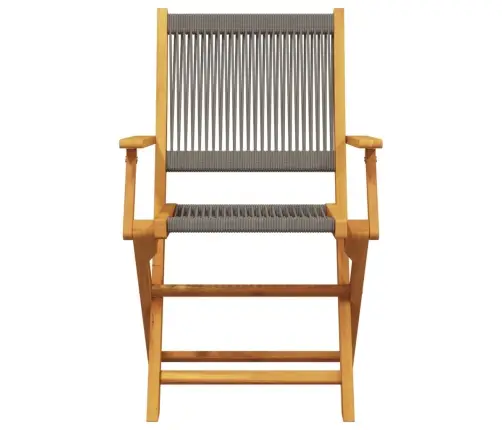 7-Daļīgs Dārza Mēbeļu Komplekts, Pelēks, Polipropilēns, Koks Vidaxl