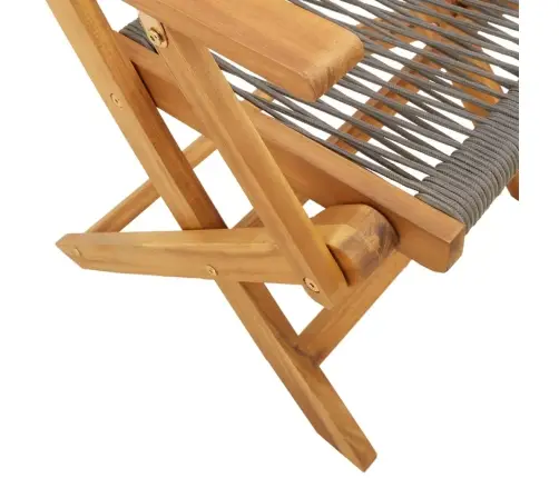 7-Daļīgs Dārza Mēbeļu Komplekts, Pelēks, Polipropilēns, Koks Vidaxl