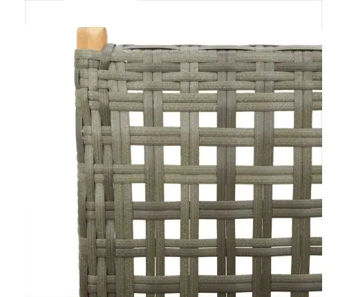 7-Osaline Aiamööblikomplekt, Hall, Polürotang Ja Täispuit