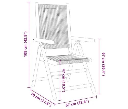 7-Osaline Aiamööbli Komplekt, Must, Polüpropüleenist/Täispuit
