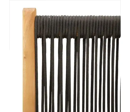 7-Osaline Aiamööbli Komplekt, Must, Polüpropüleenist/Täispuit