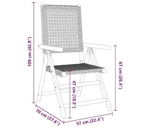 7-Osaline Aiamööbli Komplekt, Beež, Polürotang Ja Täispuit