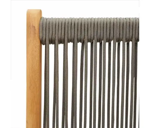 7-Osaline Aiamööblikomplekt, Hall, Polüpropüleenist Ja Täispuit