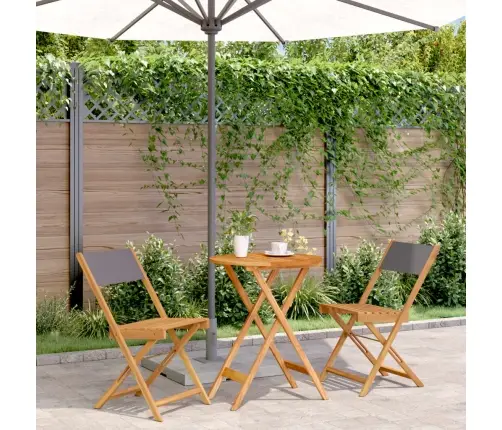 3-Daļīgs Bistro Mēbeļu Komplekts, Antracītpelēks, Audums, Koks Vidaxl