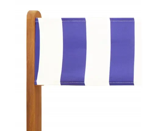 3-Osaline Bistrookomplekt, Sinine Ja Valge, Kangas Ja Täispuit