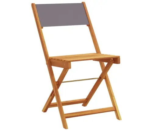 Bistro Baldų Komplektas, 3 Dalių, Antracito, Audinys Ir Mediena