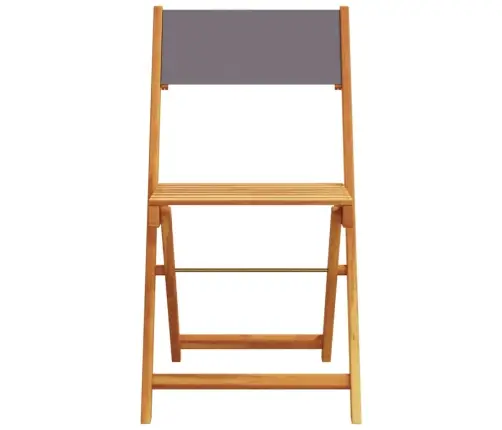 Bistro Baldų Komplektas, 3 Dalių, Antracito, Audinys Ir Mediena