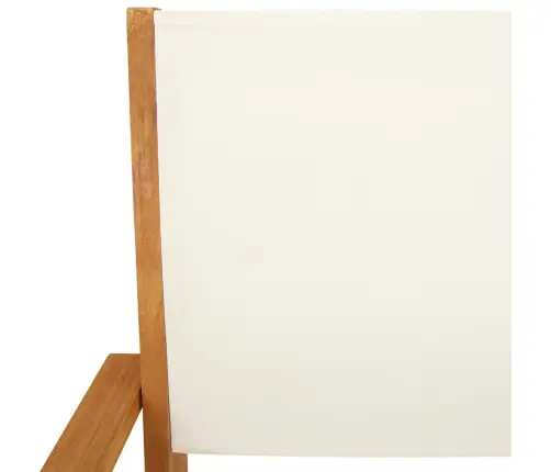 3-Daļīgs Bistro Mēbeļu Komplekts, Krēmbalts, Audums, Masīvkoks Vidaxl