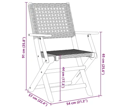 3-Daļīgs Bistro Mēbeļu Komplekts, Melna Pe Rotangpalma, Koks Vidaxl