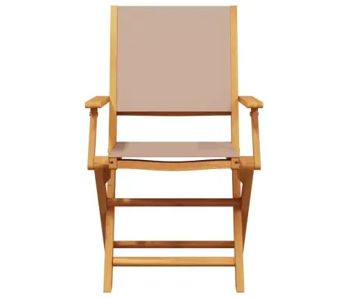 Bistro Baldų Komplektas, 3 Dalių, Taupe, Audinys Ir Mediena