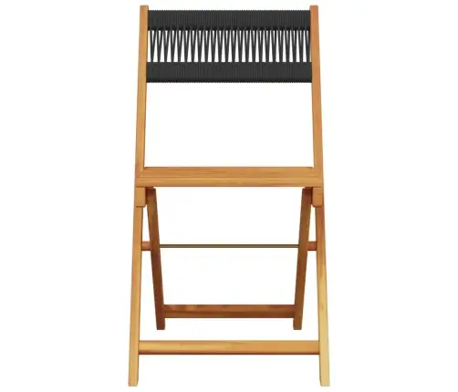 Bistro Baldų Komplektas, 3 Dalių, Juodas, Pp Ir Mediena