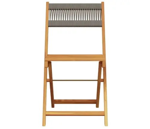 Bistro Baldų Komplektas, 3 Dalių, Pilkas, Pp Ir Mediena