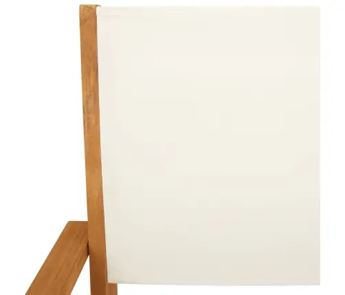 3-Daļīgs Bistro Mēbeļu Komplekts, Krēmbalts, Audums, Masīvkoks Vidaxl