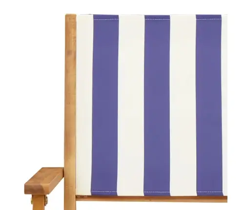 3-Osaline Bistrookomplekt, Sinine Ja Valge, Kangas Ja Täispuit