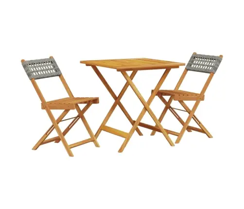 3-Osaline Bistrookomplekt, Hall ,Polürotang Ja Täispuit