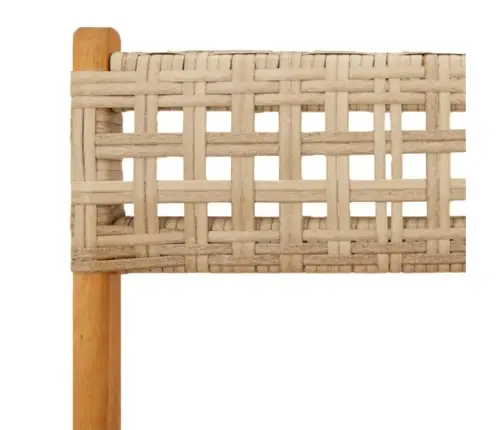 Bistro Baldų Komplektas, 3 Dalių, Smėlio, Poliratanas/Mediena