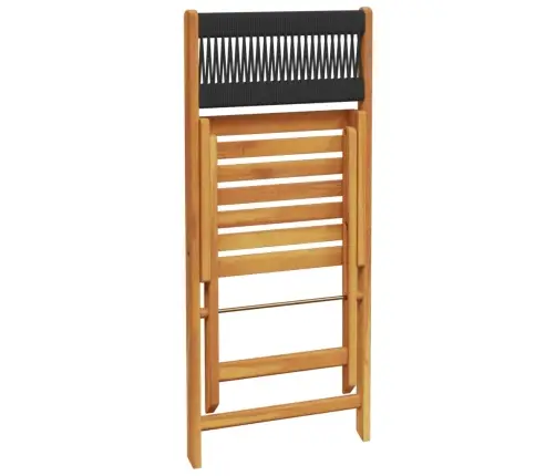 3-Daļīgs Bistro Mēbeļu Komplekts, Melns, Polipropilēns, Koks Vidaxl