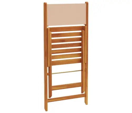 3-Daļīgs Bistro Mēbeļu Komplekts, Bēšs, Audums, Masīvkoks Vidaxl