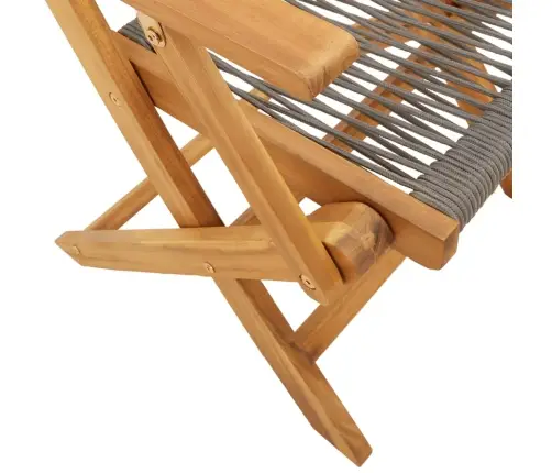 3-Daļīgs Bistro Mēbeļu Komplekts, Pelēks, Polipropilēns, Koks Vidaxl