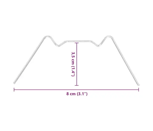 Kasvuhoone Klambrid 100 Tk, W-Tüüp, Tsingitud Teras