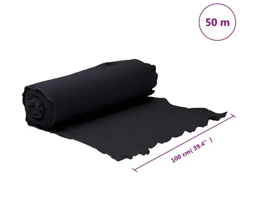Membrana Su Geotekstile, Juoda, 1X50M, Poliesterio Pluoštas