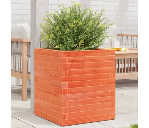 Dārza Puķu Kaste, Vaska Brūnas, 40X40X46 Cm Priedes Masīvkoks Vidaxl