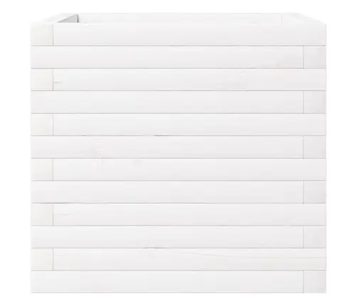 Dārza Puķu Kaste, Balta, 50X50X46 Cm, Priedes Masīvkoks Vidaxl