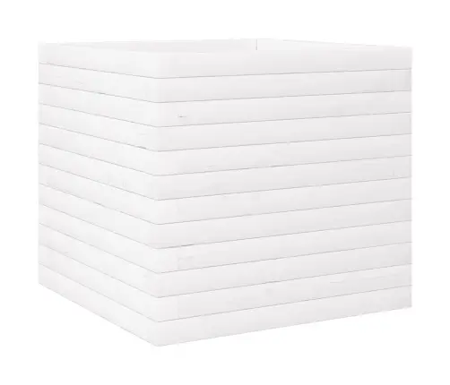 Dārza Puķu Kaste, Balta, 50X50X46 Cm, Priedes Masīvkoks Vidaxl