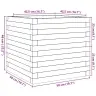 Dārza Puķu Kaste, Balta, 50X50X46 Cm, Priedes Masīvkoks Vidaxl
