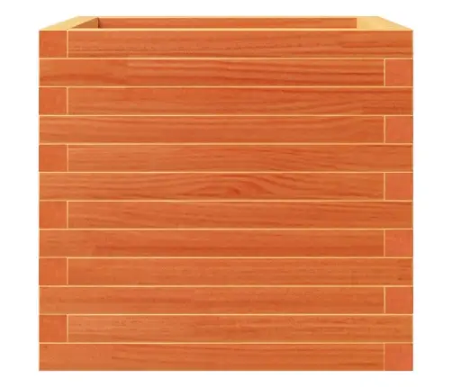 Dārza Puķu Kaste, Vaska Brūnas, 50X50X46 Cm, Priedes Masīvkoks Vidaxl