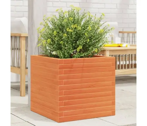 Dārza Puķu Kaste, Vaska Brūnas, 50X50X46 Cm, Priedes Masīvkoks Vidaxl