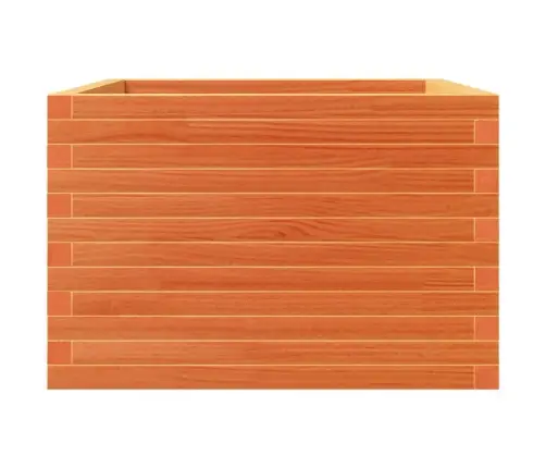 Dārza Puķu Kaste, Vaska Brūnas, 70X70X46 Cm Priedes Masīvkoks Vidaxl