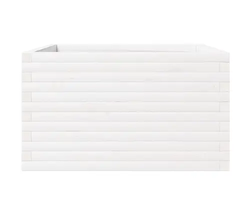 Dārza Puķu Kaste, Balta, 80X80X46 Cm, Priedes Masīvkoks Vidaxl