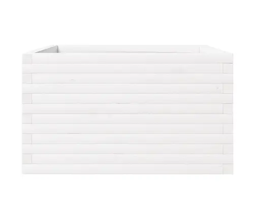 Dārza Puķu Kaste, Balta, 80X80X46 Cm, Priedes Masīvkoks Vidaxl