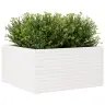 Dārza Puķu Kaste, Balta, 90X90X46 Cm, Priedes Masīvkoks Vidaxl