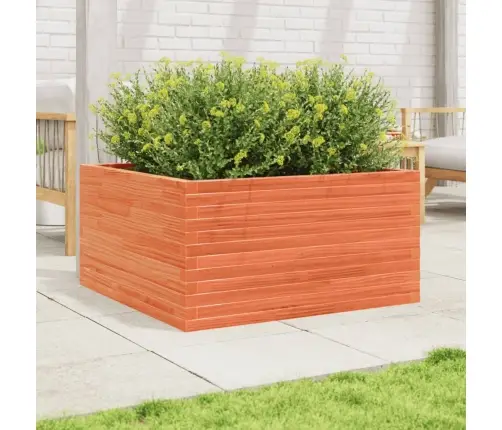 Dārza Puķu Kaste, Vaska Brūnas, 90X90X46 Cm, Priedes Masīvkoks Vidaxl