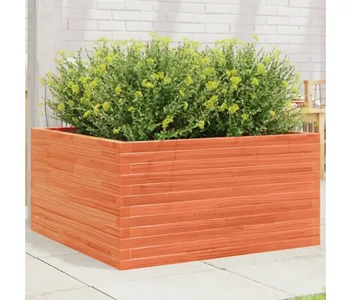 Dārza Puķu Kaste, Vaska Brūnas, 90X90X46 Cm, Priedes Masīvkoks Vidaxl
