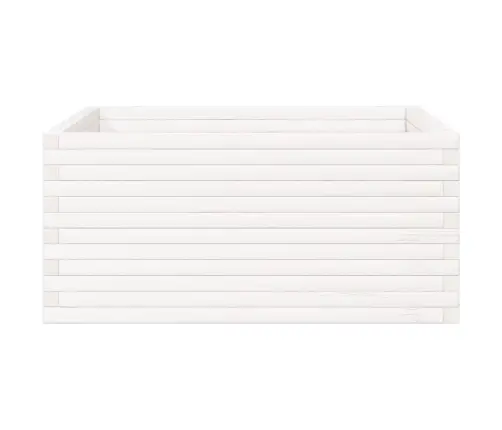 Dārza Puķu Kaste, Balta, 100X100X46 Cm, Priedes Masīvkoks Vidaxl