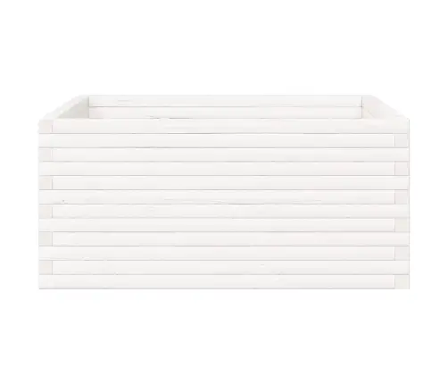 Dārza Puķu Kaste, Balta, 100X100X46 Cm, Priedes Masīvkoks Vidaxl