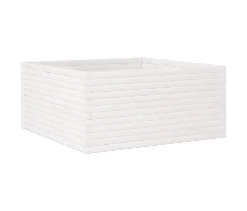 Dārza Puķu Kaste, Balta, 100X100X46 Cm, Priedes Masīvkoks Vidaxl