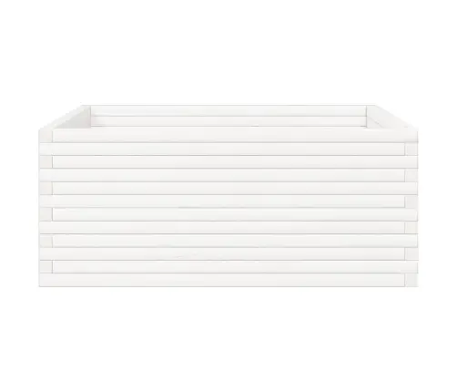 Dārza Puķu Kaste, Balta, 110X110X46 Cm, Priedes Masīvkoks Vidaxl