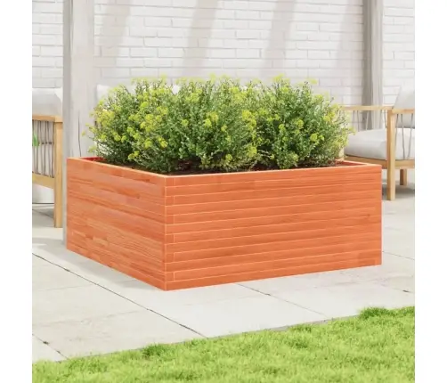 Dārza Puķu Kaste, Vaska Brūnas, 110X110X46 Cm Priedes Masīvkoks Vidaxl