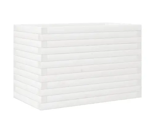 Dārza Puķu Kaste, Balta, 70X40X46 Cm, Priedes Masīvkoks Vidaxl